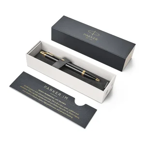 Parker IM Black with Gold Trim – Classic Ballpoint Pen for Elevated Writing