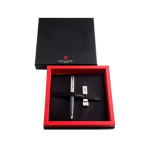 Prague Blue Duo – Ballpoint Pen & USB Gift Set for Modern Professionals