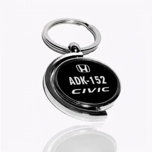 Slingshot Metallic Keychain with Number Plate – Bold, Custom & Stylish Accessory