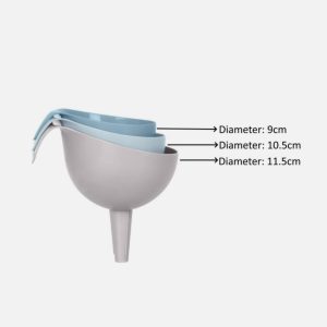 3-Piece Plastic Funnel Set MOQ 240 sets. FOB 🇨🇳 $0.45 per set