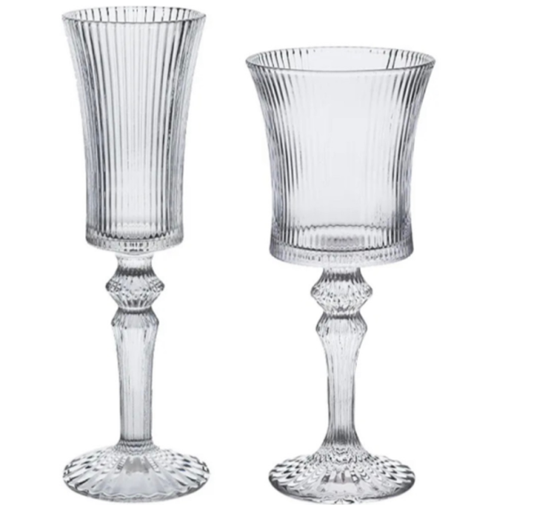 6pc wine or 6pc champagne glass set