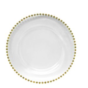 Glass underplate Gold Bead!